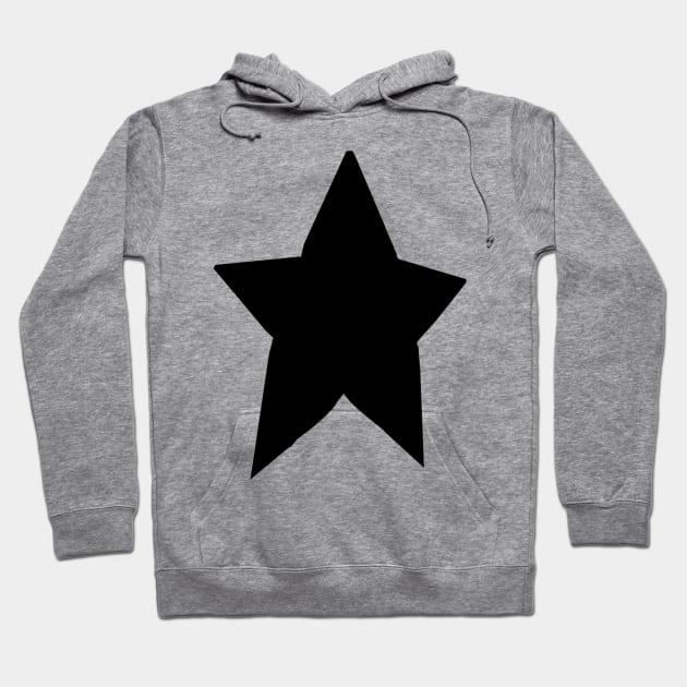 Minimal Chonk Black Star Hoodie by ellenhenryart